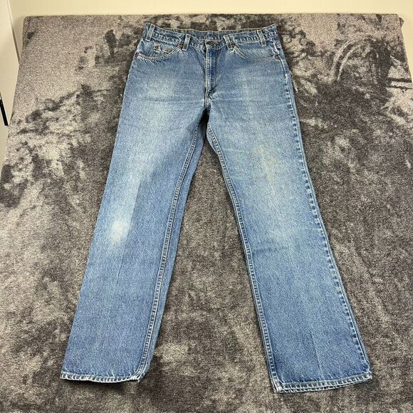Vtg Levi's Orange Tab Boot Cut 217 Men's 36X32(34X31) Blue Denim Jeans - Picture 1 of 14